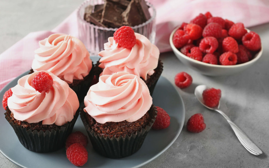 Dark Chocolate Raspberry Cupcakes