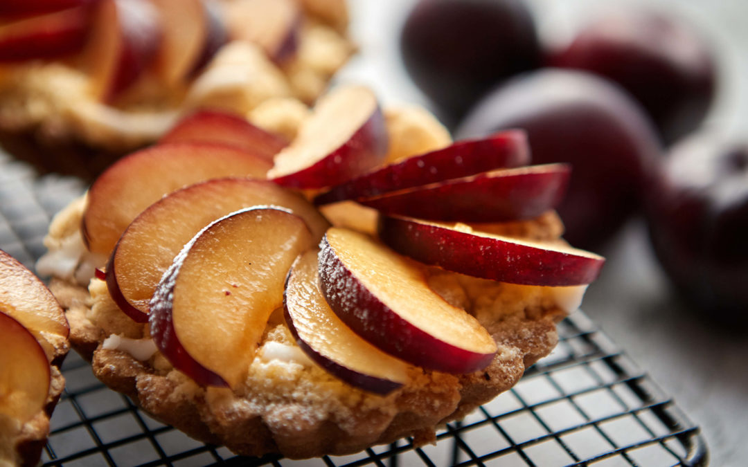 Peach Torta with Peach balsamic reduction – Chef Mike Silber