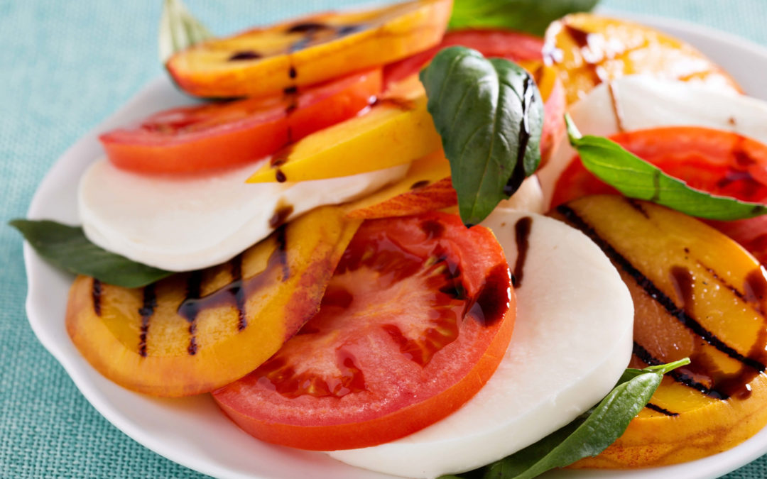 Peach Caprese Slices