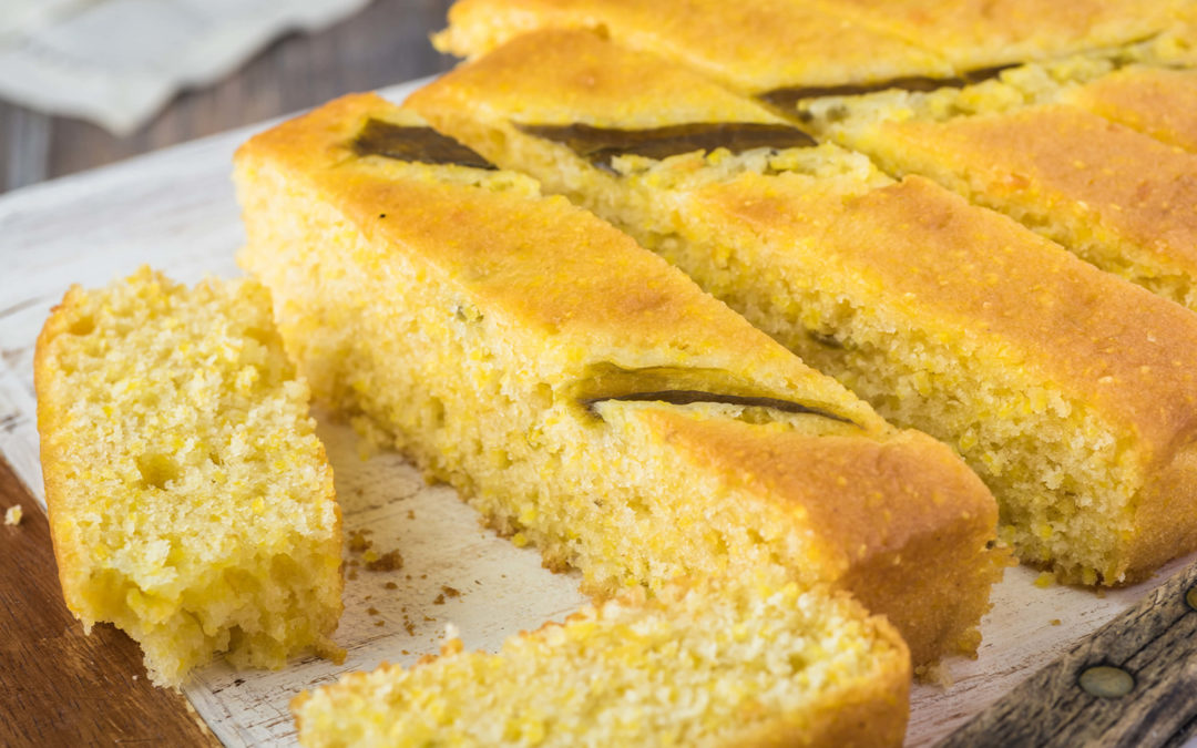 Cornbread with cheddar and Baklouti Green Chili olive oil – Chef Mike Silber