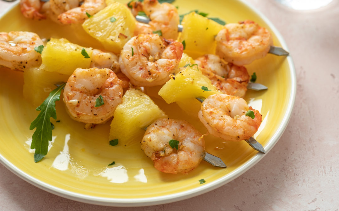 Shrimp Kabobs with Persian Lime & Coconut – Chef Mike Silber