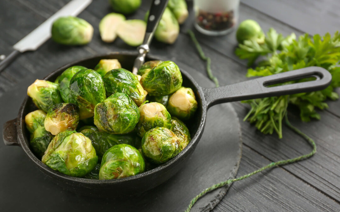 Parmesan and Pistachio Sautéed Brussels Sprouts with Milanese Gremolata and Butter olive oil – Chef Mike Silber