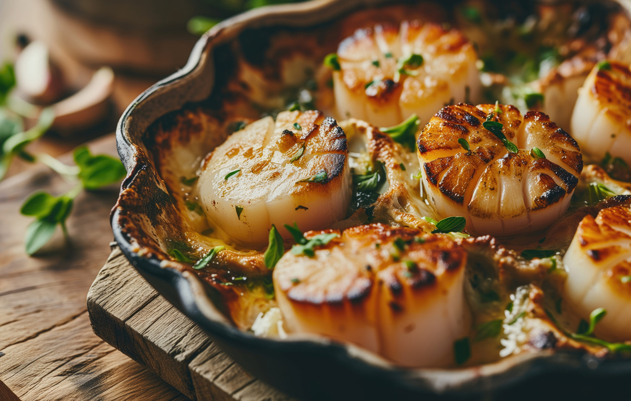 Scallops with Heavenly Peach balsamic Recipe